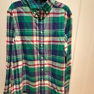 Polo Ralph Lauren Green and Blue Plaid Shirt